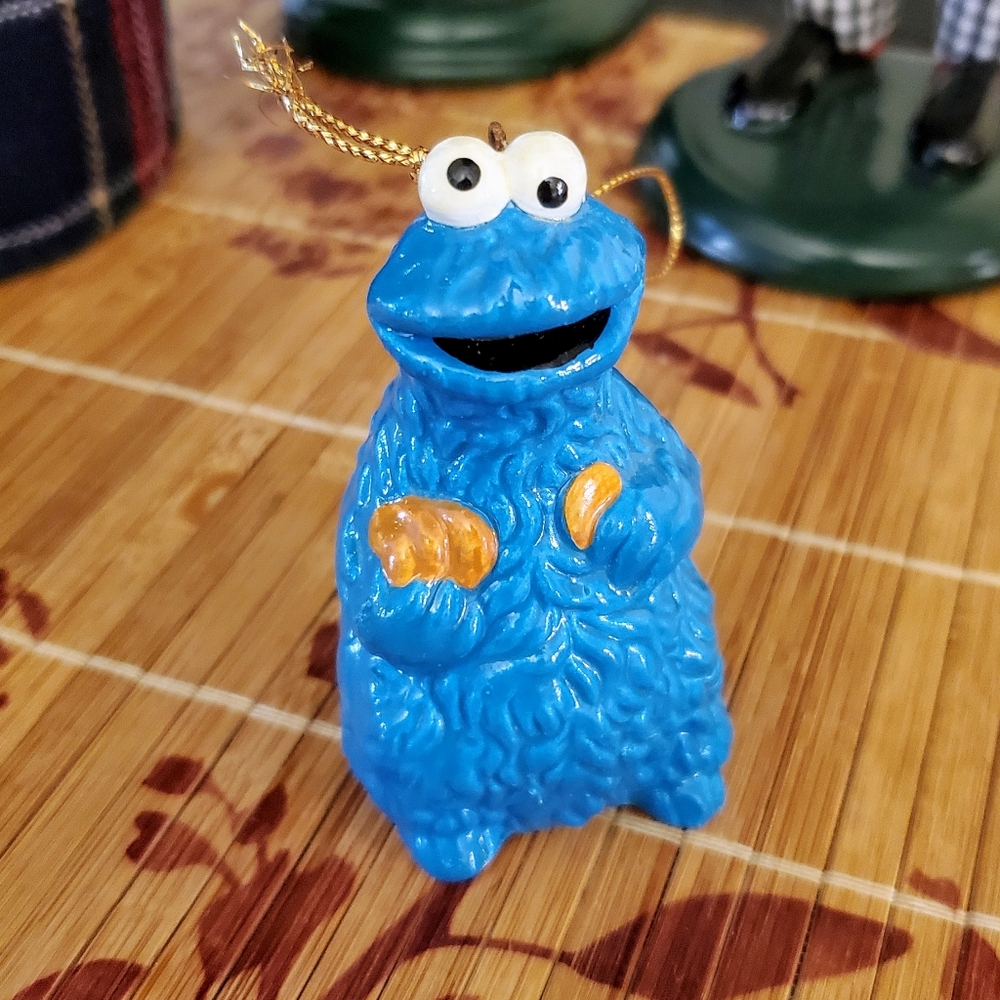 Vintage Cookie Monster Christmas Ornament Muppets 1971 1977 Sesame Street